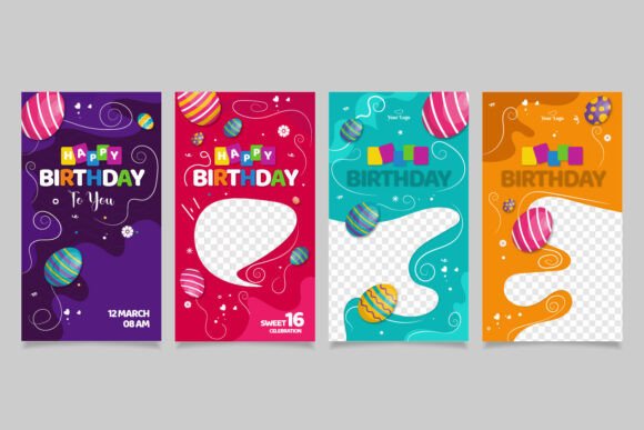 Celebrate in Style: Editable Birthday Instagram Story Template