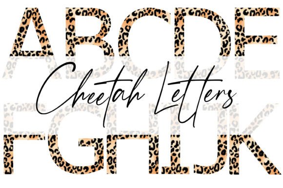 Cheetah Alphabet Sublimation Letters: Bold, Creative Graphics