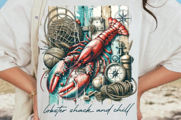 Coastal Charm: The Lobster Shack PNG Fisherman Aesthetic