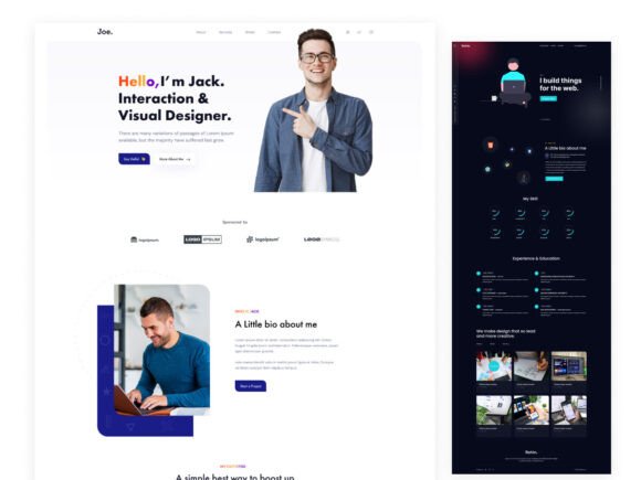 Elevate Your Work: The 2 in 1 Portfolio Website Design