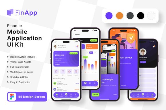 FinApp Finance App Mobile UI KIT: A Designer's Toolkit