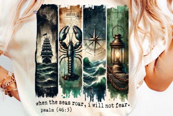 Stormy Seas Christian PNG Brushstrokes: Faith-Based Ocean Art